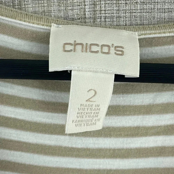 Chico's dress Womens 2 maxi striped 3674 - Picture 2 of 7